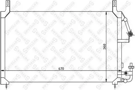 STELLOX 1045017SX Радиатор кондиционера =AVA DW5006=NS94424=GR925176 [96164823] Daewoo Nexia Espero all 94-97