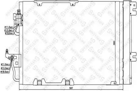 STELLOX 1045019SX Радиатор кондиционера =AVA OL5367=GR905593=VL817846 [1850097] Opel Astra 1.8i 16V АКПП 04>