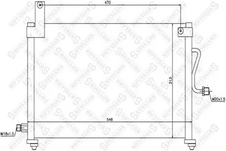 STELLOX 1045026SX Радиатор кондиционера Daewoo Matiz 0.81.0 02>