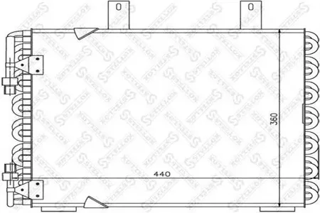 STELLOX 1045047SX Радиатор кондиционера BMW E34 1.8-2.5TD 88>