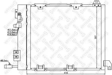 STELLOX 1045058SX Радиатор кондиционера Opel Astra G 1.7TD 98>