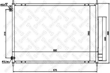 STELLOX 1045061SX Радиатор кондиционера Honda Accord VIII 2.02.4 03>