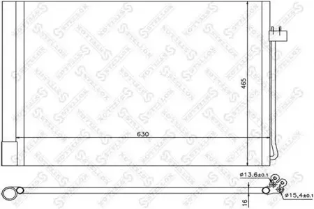 STELLOX 1045078SX Радиатор кондиционера =NS940058 [64536972553] BMW X5 E70X6 E71 3.0Si-5.0i3.0DSD3.5D 07>