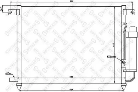 STELLOX 1045079SX Радиатор кондиционера Chevrolet Aveo , Daewoo Aveo 1.4 06>