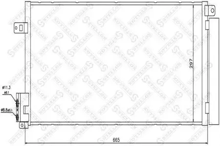 STELLOX 1045092SX Радиатор кондиционера =NS94899=FT5310=VL818192 [1850168] Opel Corsa 1.6i-1.7CDTi 06>