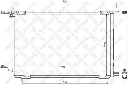 STELLOX 1045096SX Радиатор кондиционера =NS94772=AVA HD5201 [80101SCAA01] Honda CR-V 2.0 02-06