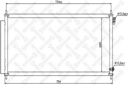 STELLOX 1045097SX Радиатор кондиционера =NS940051=AVA HD5222 [80110SAA013] Honda Jazz 1.21.4 02>