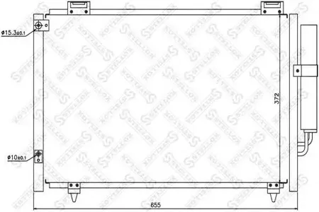 STELLOX 1045153SX Радиатор кондиционера NS94719=AVA TO5286=GR925520 [8846002150] Toyota Corolla all 02>