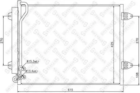 STELLOX 1045163SX Радиатор кондиционера =NS94831=8FC 351 317-541 [3C0820411C] VW Passat 1.61.9TDi2.0TDi 05>