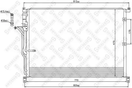 STELLOX 1045183SX Радиатор кондиционера Audi A8 Quattro all 03-05 АКПП