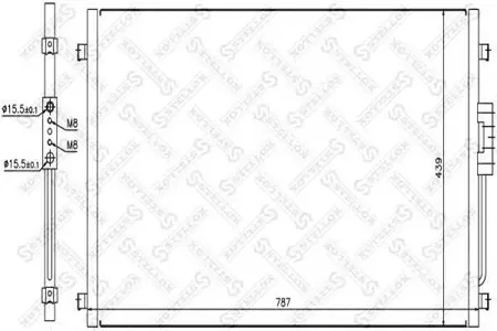 STELLOX 1045186SX Радиатор кондиционера Chrysler Voyager 2.43.33.8 00>