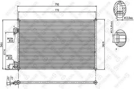 STELLOX 1045188SX Радиатор кондиционера Ford Transit Connect all 02>
