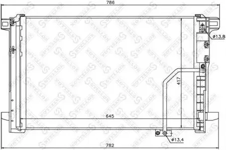 STELLOX 1045190SX Радиатор кондиционера Mercedes W204 all 07>