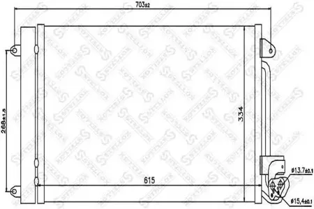 STELLOX 1045199SX Радиатор кондиционера Seat Ibiza 1.21.4-1.9TDi 08>