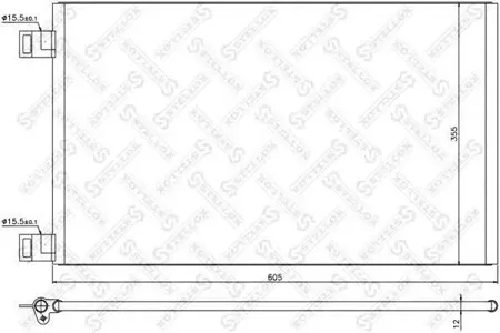 STELLOX 1045201SX Радиатор кондиционера Renault Kangoo 1.6 16V1.5DCi 08>
