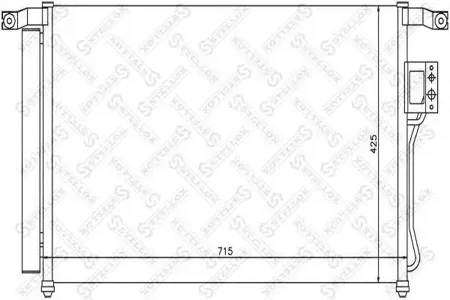 STELLOX 1045203SX Радиатор кондиционера Hyundai Santa Fe 2.2 CRDi2.7 06>