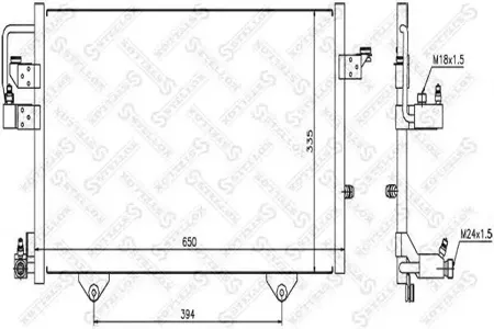 STELLOX 1045205SX Радиатор кондиционера Audi 80 1.6-2.8 92>