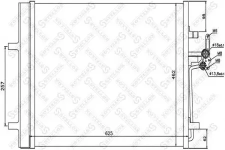 STELLOX 1045207SX Радиатор кондиционера Ford Mondeo 2.5 07>