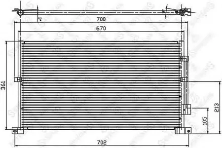 STELLOX 1045218SX Радиатор кондиционера Ford Mondeo 1.8-2.52.0TD 00>