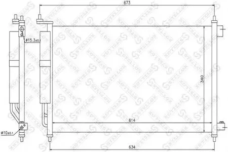 STELLOX 1045224SX Радиатор кондиционера Nissan Micra Note , Renault Modus all 03>