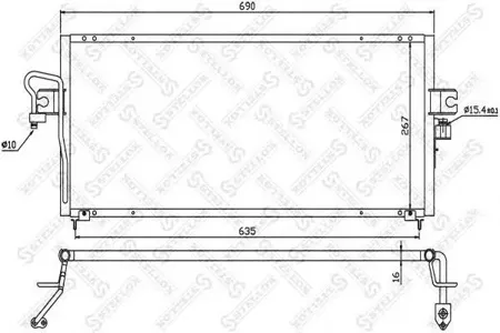 STELLOX 1045323SX Радиатор кондиционера Nissan Almera all N15 96>