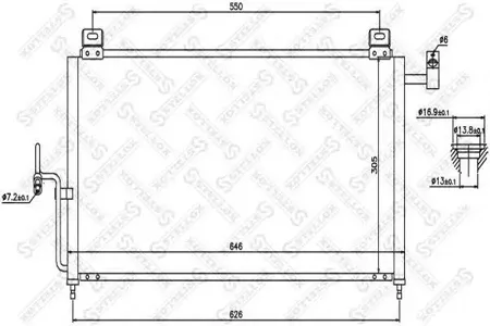 STELLOX 1045331SX Радиатор кондиционера Mazda 323 1.4-2.0iD 98>