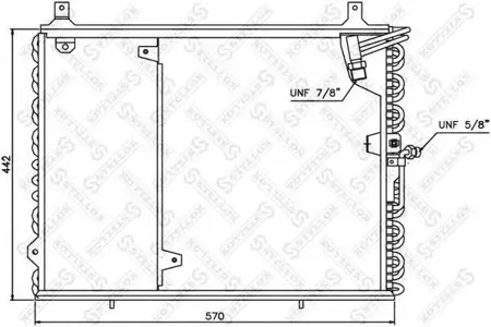 STELLOX 1045346SX Радиатор кондиционера Mercedes W124 2.02.2 92-95