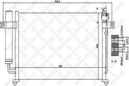 STELLOX 1045358SX Радиатор кондиционера Hyundai Getz 1.11.31.6 02>