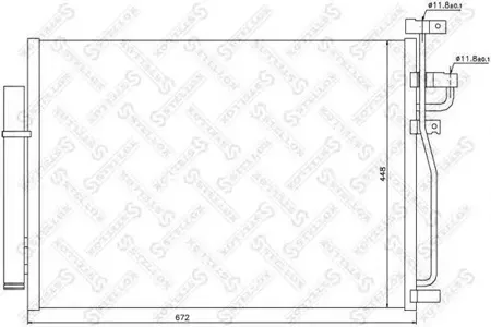 STELLOX 1045380SX Радиатор кондиционера Opel Antara , Chevrolet Captiva 2.43.2 06>