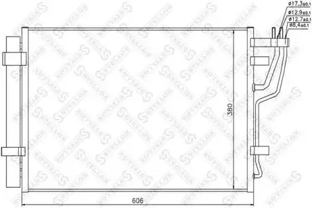 STELLOX 1045381SX Радиатор кондиционера Kia Ceed 1.4-2.0 06>