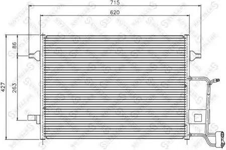 STELLOX 1045399SX Радиатор кондиционера Audi A6 2.7i1.9TDi 97>