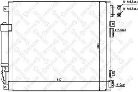 STELLOX 1045414SX Радиатор кондиционера Chrysler 300C, Dodge ChargerMagnum all 04>