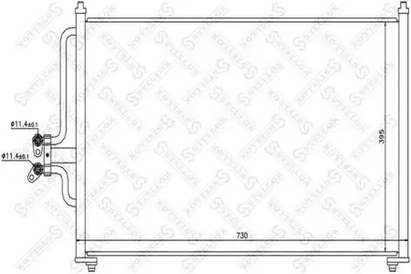 STELLOX 1045459SX Радиатор кондиционера Mazda Tribute , Ford Maverick all 01>