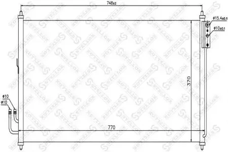 STELLOX 1045476SX Радиатор кондиционера Nissan Murano 3.5 04>