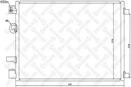 STELLOX 1045482SX Радиатор кондиционера Nissan Qashqai 1.5DCi 07>