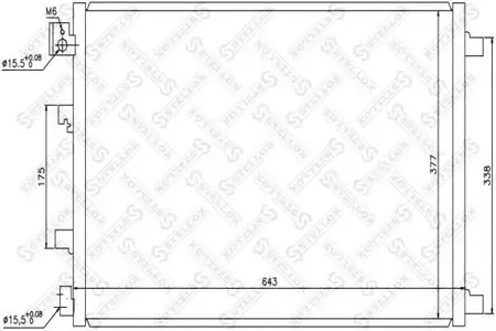 STELLOX 1045484SX Радиатор кондиционера Nissan Qashqai 1.62.0 06>
