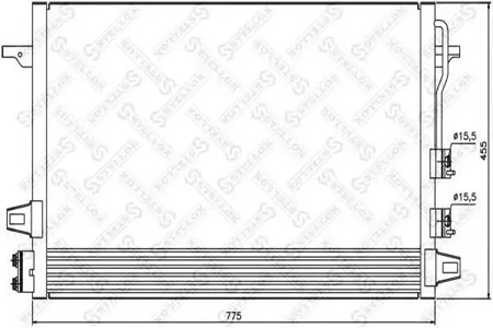 STELLOX 1045499SX Радиатор кондиционера Chrysler Voyager 2.4i-3.8i 00-08