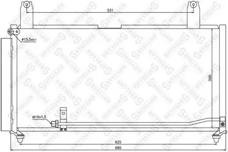 STELLOX 1045526SX Радиатор кондиционера Suzuki Liana all 01>