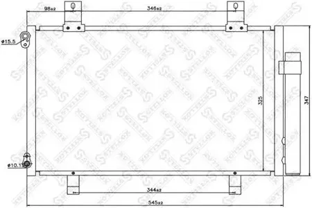 STELLOX 1045567SX Радиатор кондиционера Suzuki Swift 1.3-1.6 05>