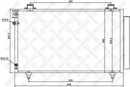 STELLOX 1045571SX Радиатор кондиционера Toyota Corolla Verso 1.6-2.2D-4D 04>