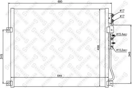STELLOX 1045576SX Радиатор кондиционера Jeep Comander, Grand Cherokee 3.7-6.13.0CRD 05>