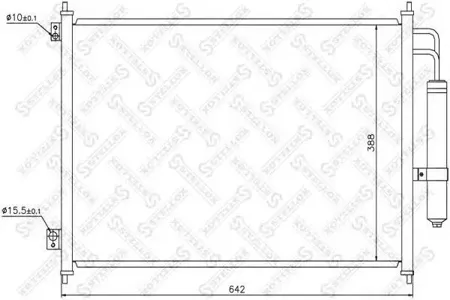 STELLOX 1045585SX Радиатор кондиционера Nissan X-Trail T31 2.02.52.0DCiPF 07>