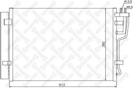 STELLOX 1045609SX Радиатор кондиционера Hyundai Avante Elantra i30 1.6-2.0 CRDi 06>