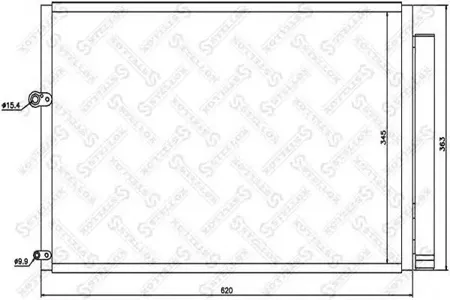 STELLOX 1045615SX Радиатор кондиционера Toyota Prius 1.5i 16V 03>