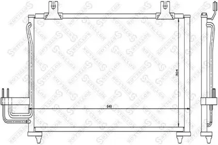 STELLOX 1045626SX Радиатор кондиционера Kia Sephia1.5-1.8 16V 96-01