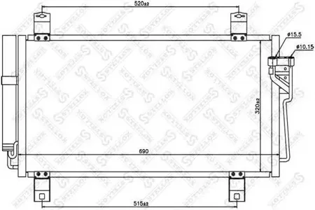 STELLOX 1045642SX Радиатор кондиционера Mazda 6 all 07>