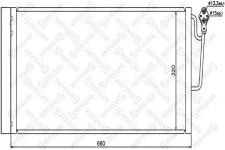 STELLOX 1045649SX Радиатор кондиционера MINI CooperOne 06>