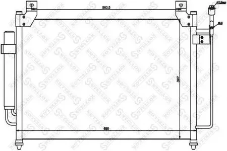 STELLOX 1045664SX Радиатор кондиционера Mazda CX-7 07>