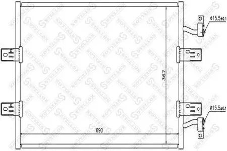 STELLOX 1045667SX Радиатор кондиционера Opel Vivaro 2.5CDTi, Renault Trafic 2.5DCi 06>