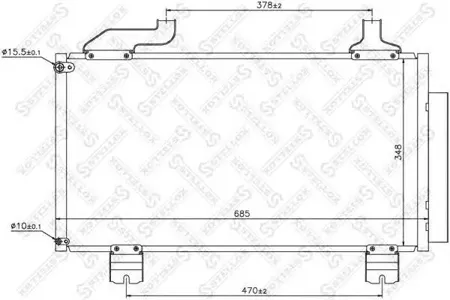 STELLOX 1045672SX Радиатор кондиционера Honda Accord 2.0-2.4i 16V 08>